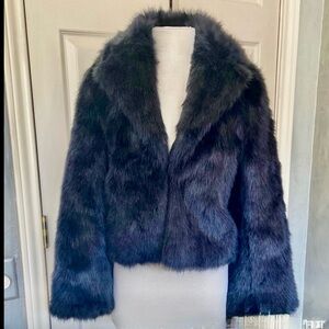 Women's Black Teddy Faux fur Jacket